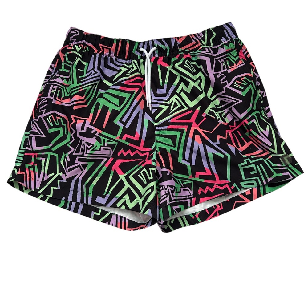 Men’s Tilly’s Floater Black Board Shorts - Colorblock